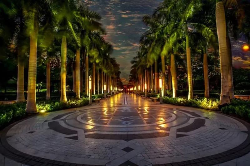 View of Al-Azhar Park in Giza, Cairo