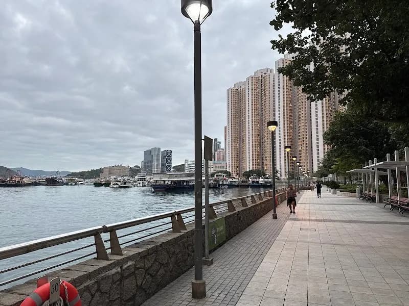 View of Aldrich Bay Promenade in Shau Kei Wan, HK