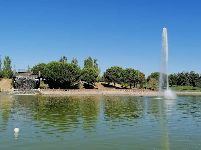 View of Alhóndiga Park in Getafe, Madrid