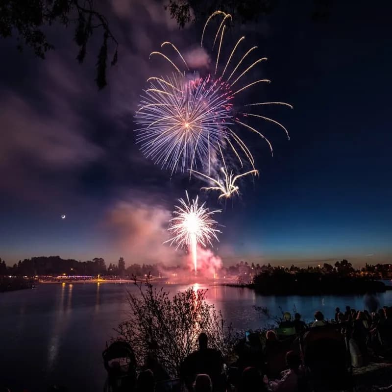 View of Almaden Lake Park in Almaden Valley, CA