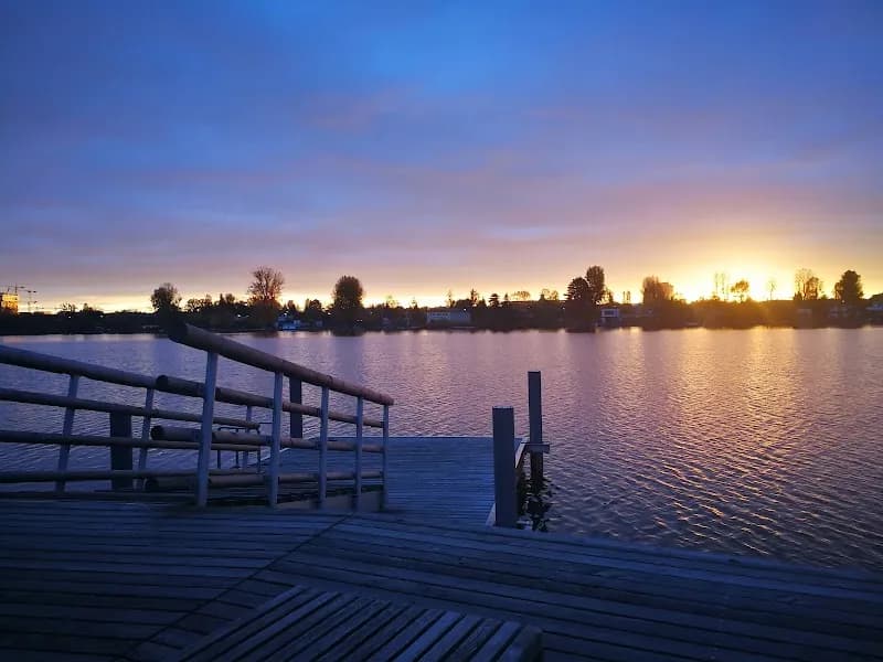 View of Alte Donau in Donaustadt, VIE