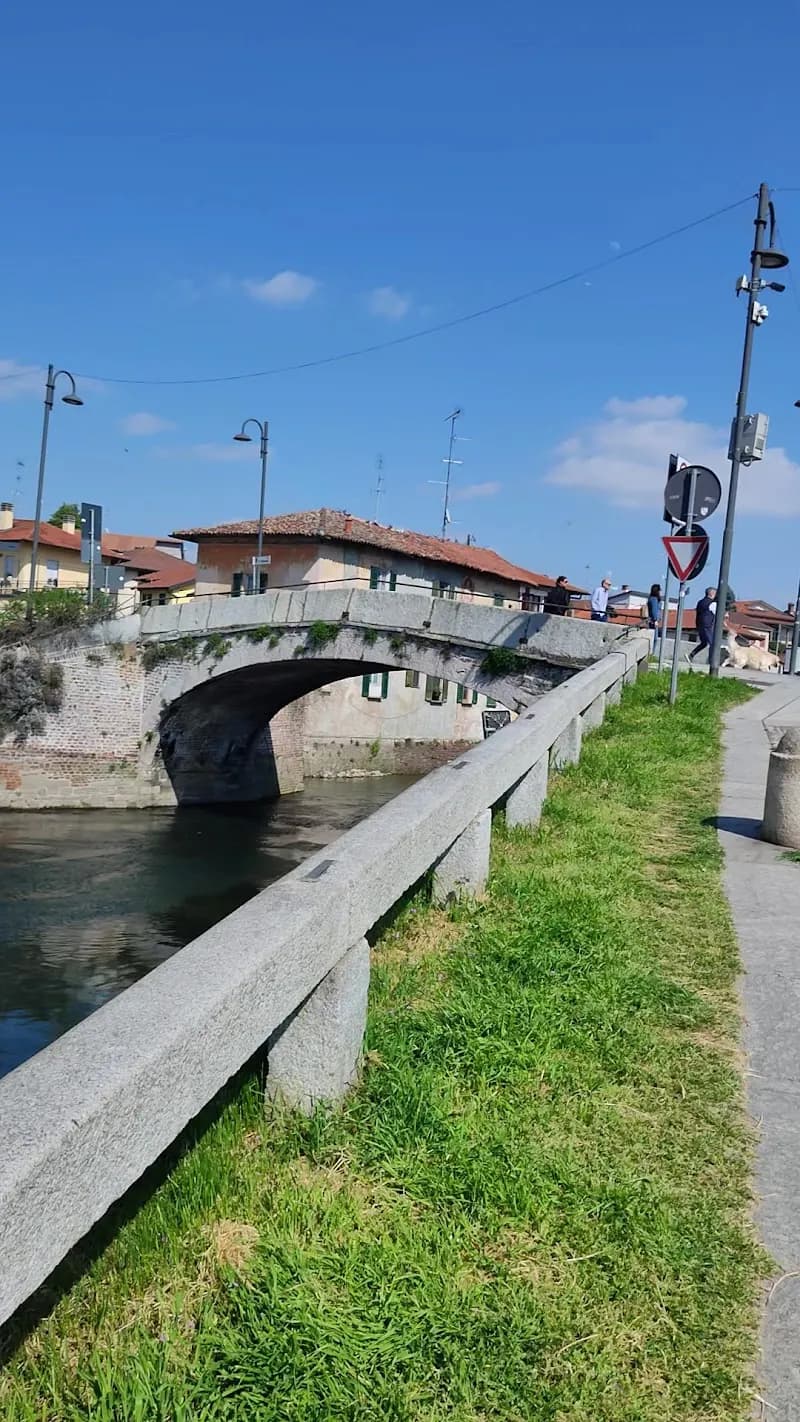 View of Alzaia del Naviglio Grande in Abbiategrasso, Lombardy