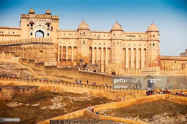 View of Amber Palace in Amber, RJ