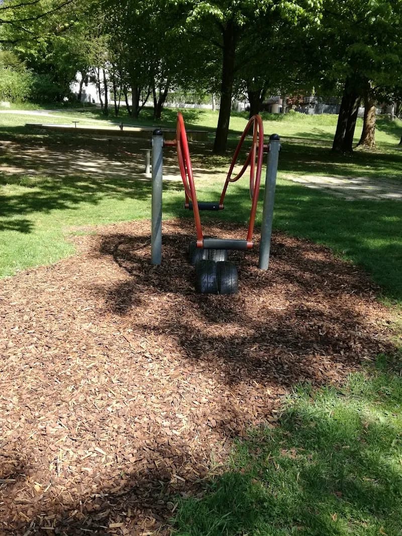 View of Amperspielplatz in Dachau, BY