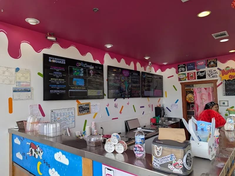 View of Amy's Ice Creams in Buda, TX