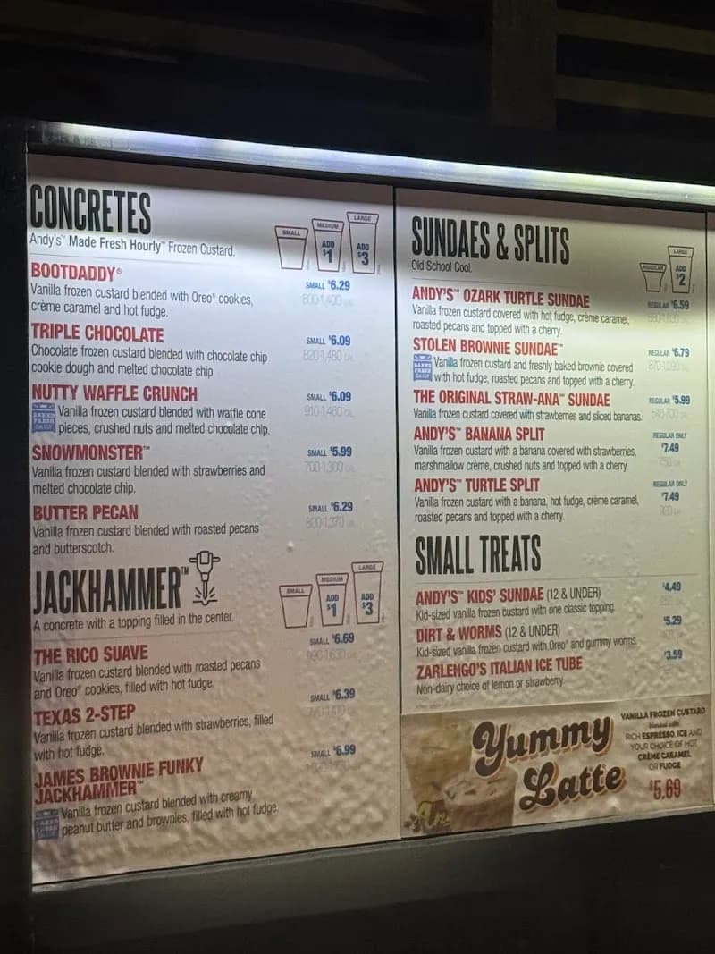 View of Andy's Frozen Custard in Belton, MO