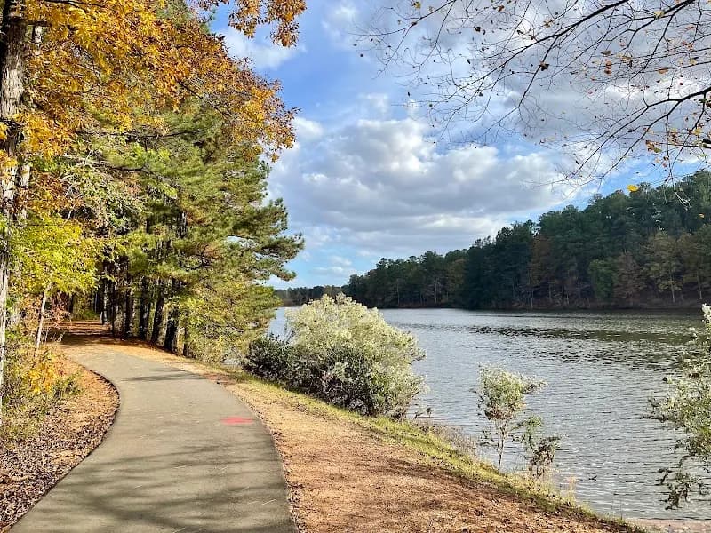 View of Apex Community Park (Lake Trail Entrance) in Apex, NC