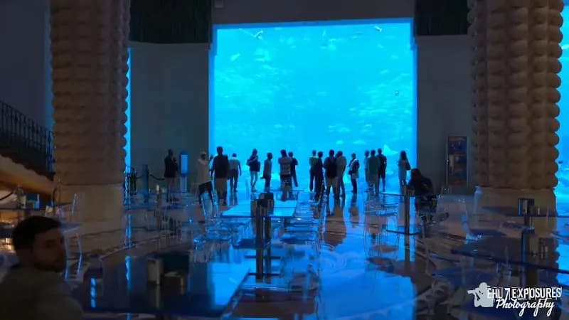 View of Aquarium at Atlantis The Palm in Palm Jumeirah, Dubai