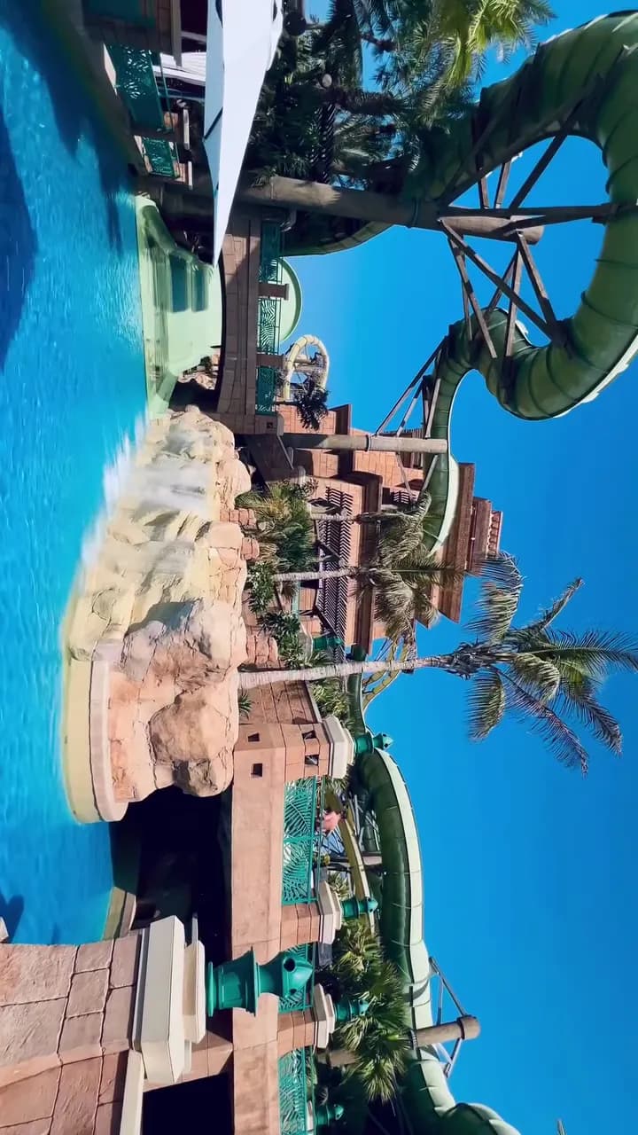 View of Aquaventure World in Palm Jumeirah, Dubai