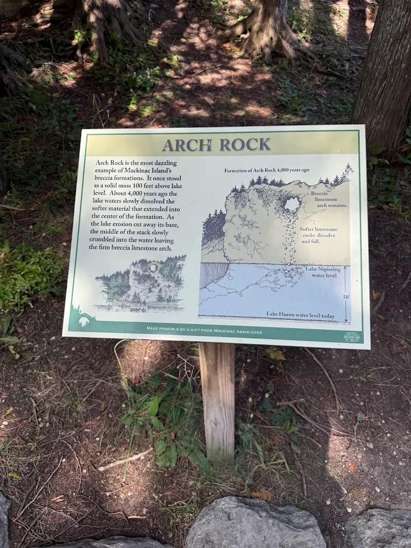 View of Arch Rock in Mackinac Island, MI