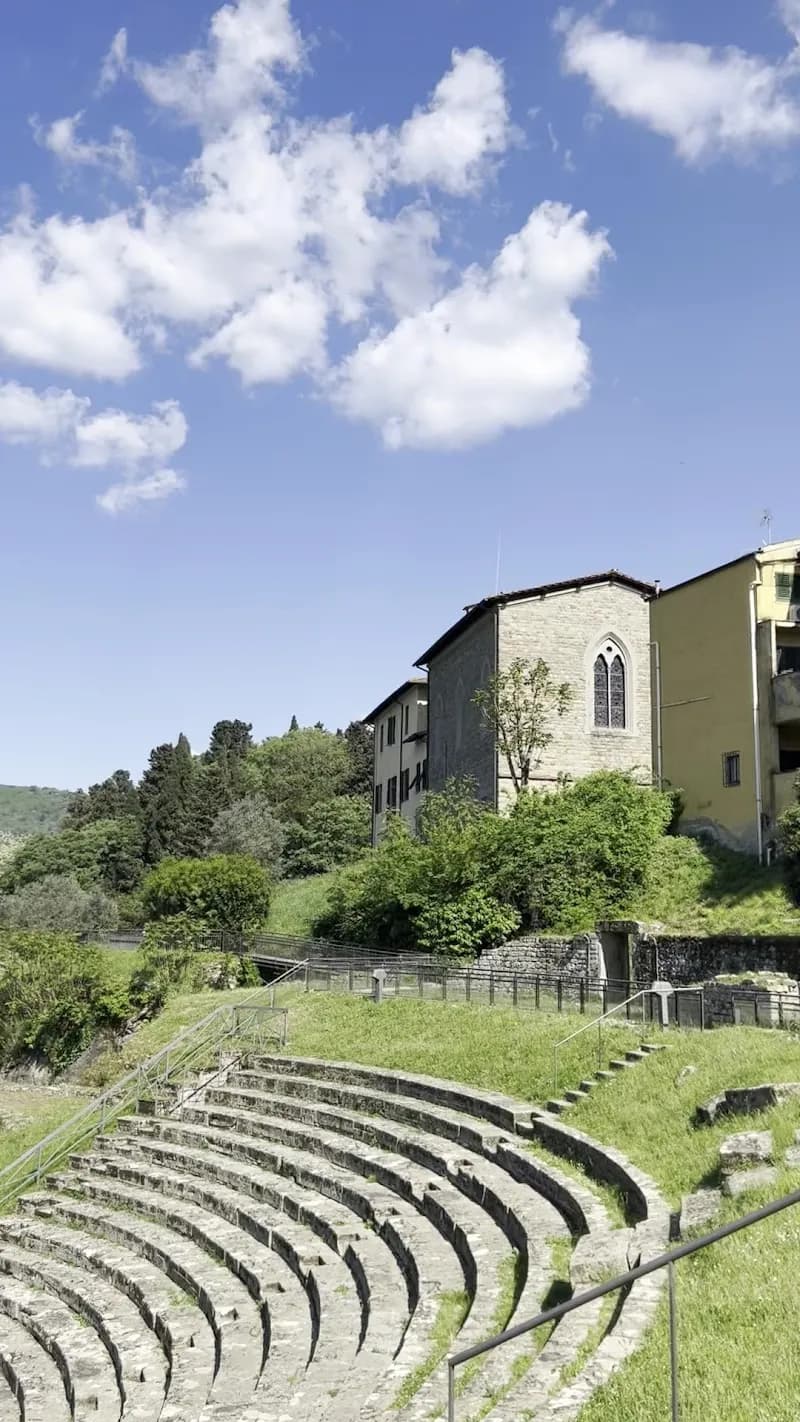 View of Archaeological site of Fiesole in Fiesole, Tuscany