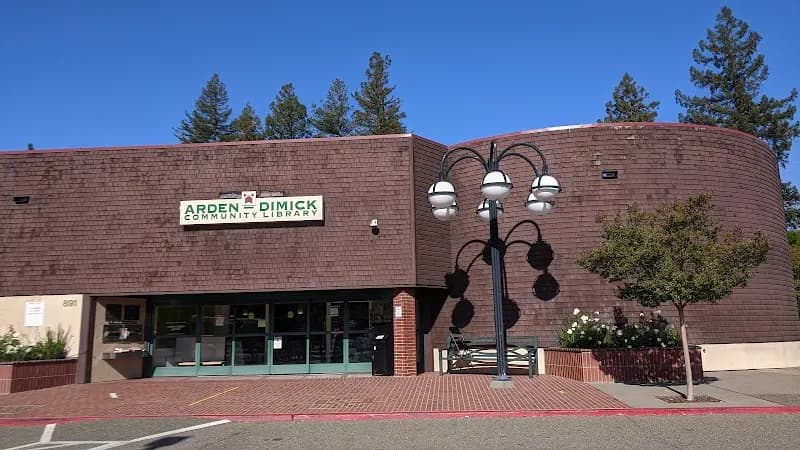 View of Arden-Dimick Library in Arden-Arcade, CA