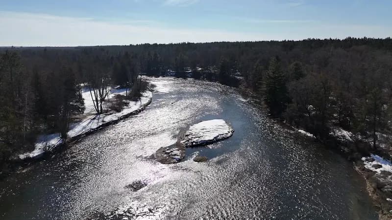 View of Au Sable Scenic River Highbanks Overlook in Curran, MI