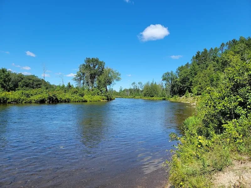 View of Au Sable Scenic River Highbanks Overlook in Curran, MI