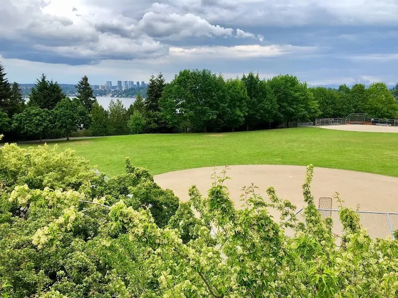 View of Aubrey Davis Park in Mercer Island, WA