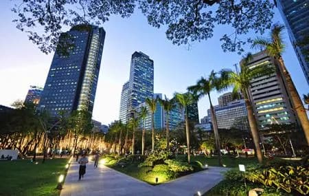Ayala Triangle Gardens park in Makati, NCR