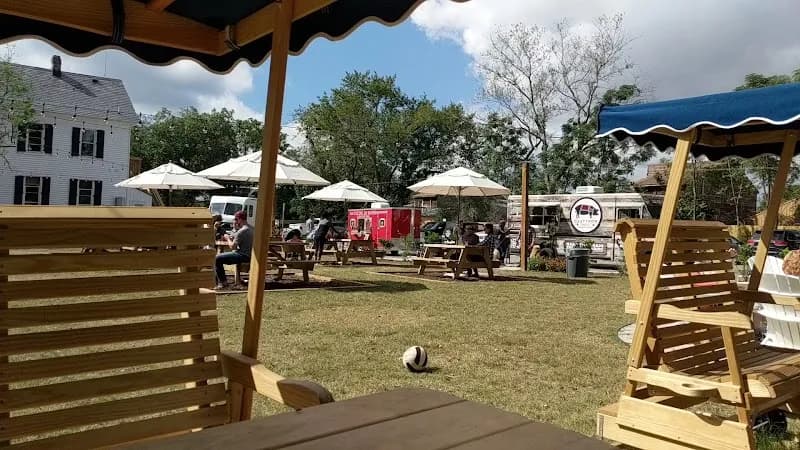 View of Back Bay's Farmhouse Brewing in Nags Head, NC
