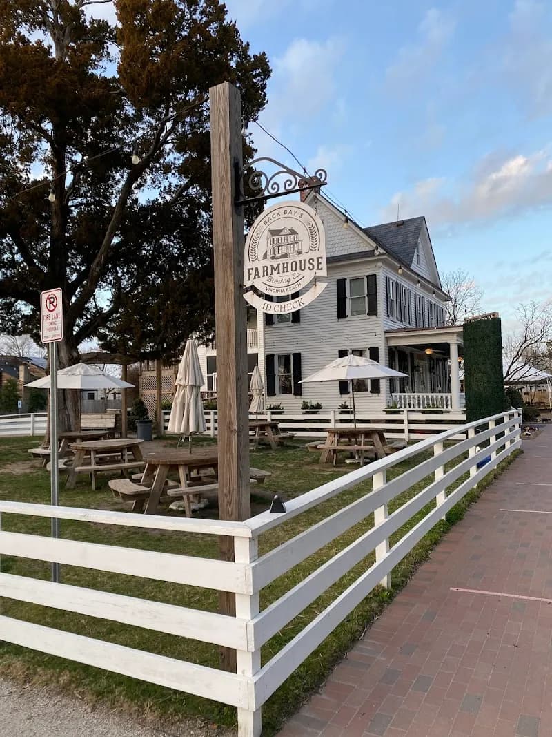 View of Back Bay's Farmhouse Brewing in Nags Head, NC