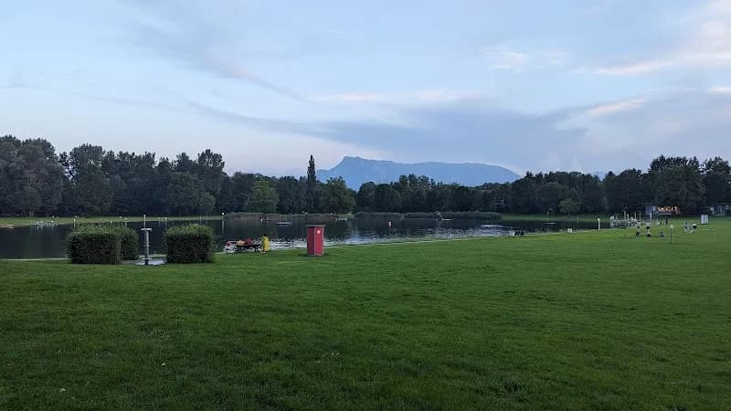 View of Badesee Liefering - Salzachseen in Göming, Salzburg