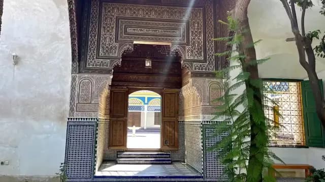 View of Bahia Palace in Marrakech, MRK