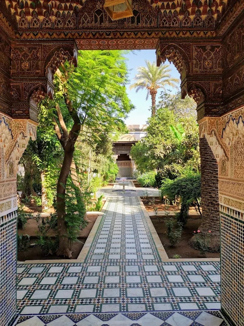 View of Bahia Palace in Marrakech, MRK