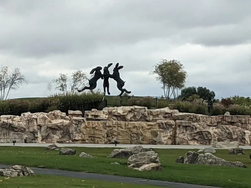 View of Ballantrae Community Park & Spray Fountains in Dublin, OH