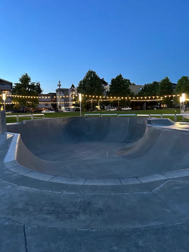 View of Ballard Commons Park in Ballard, WA