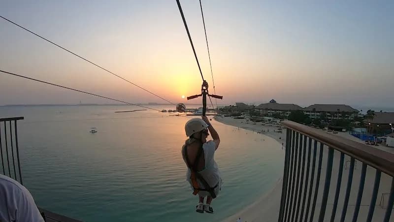 View of Banana Island Water Park in West Bay, QA