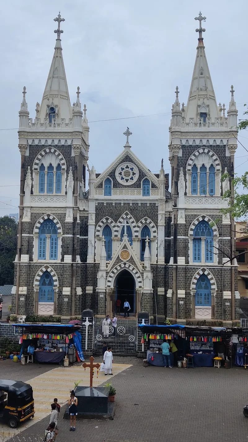 View of Basilica of Our Lady of the Mount (Bandra, Mumbai) in Mahim, MH