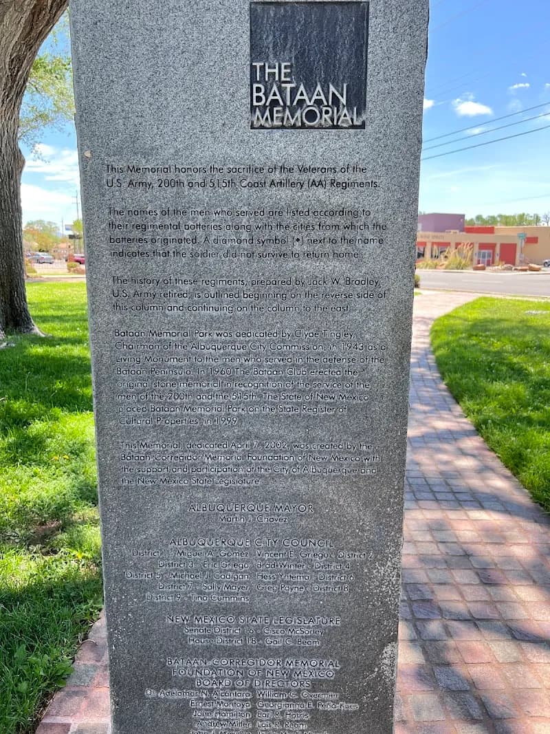 View of Bataan Memorial Park Albuquerque in North Domingo Baca, NM