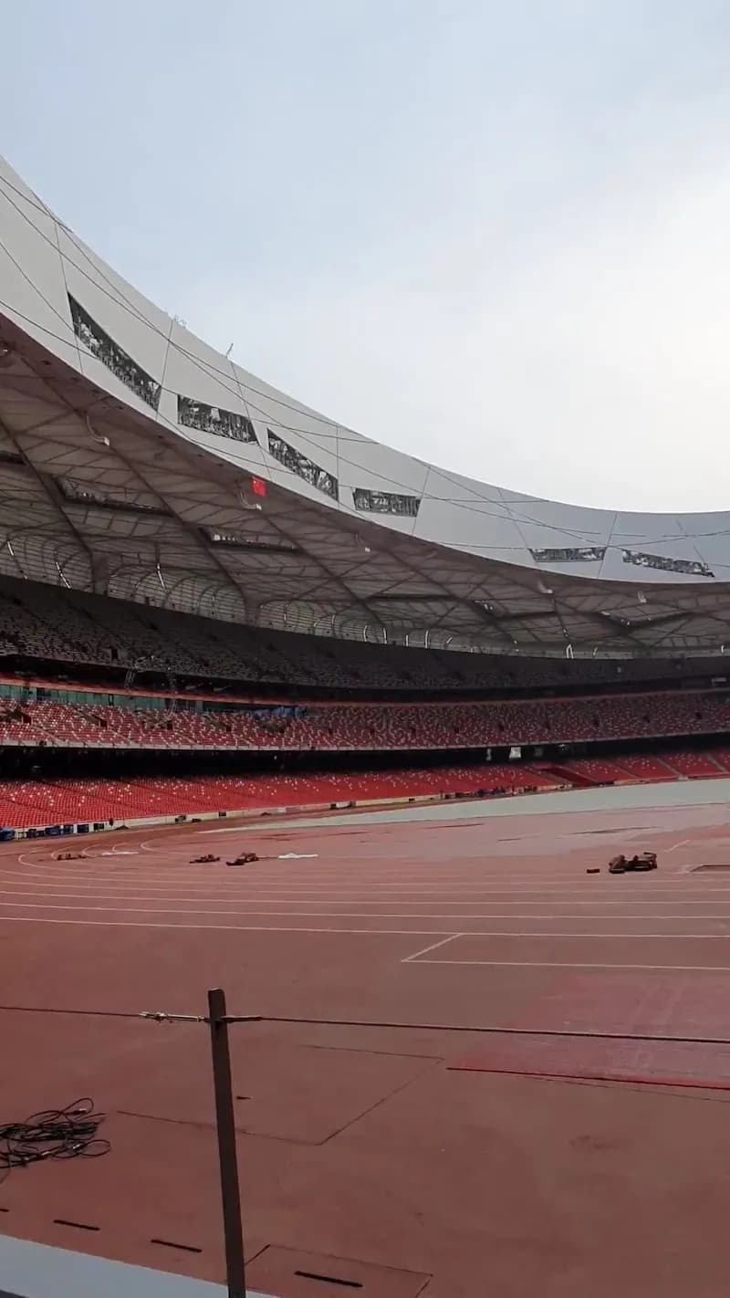 View of Beijing National Aquatics Center in Chaoyang District, Beijing