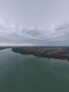 View of Beliczay-sziget, Dunapart in Érd, Budapest