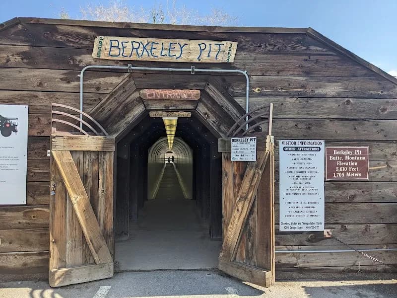 View of Berkeley Pit Viewing Stand in Missoula, MT