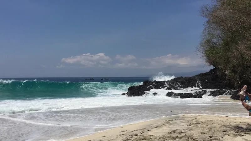 View of Bias Tugel Beach in Padang Bai, Bali