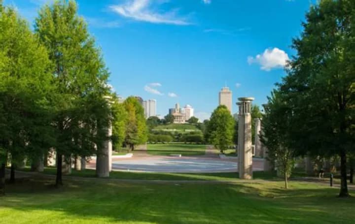 View of Bicentennial Capitol Mall State Park in Nashville, TN