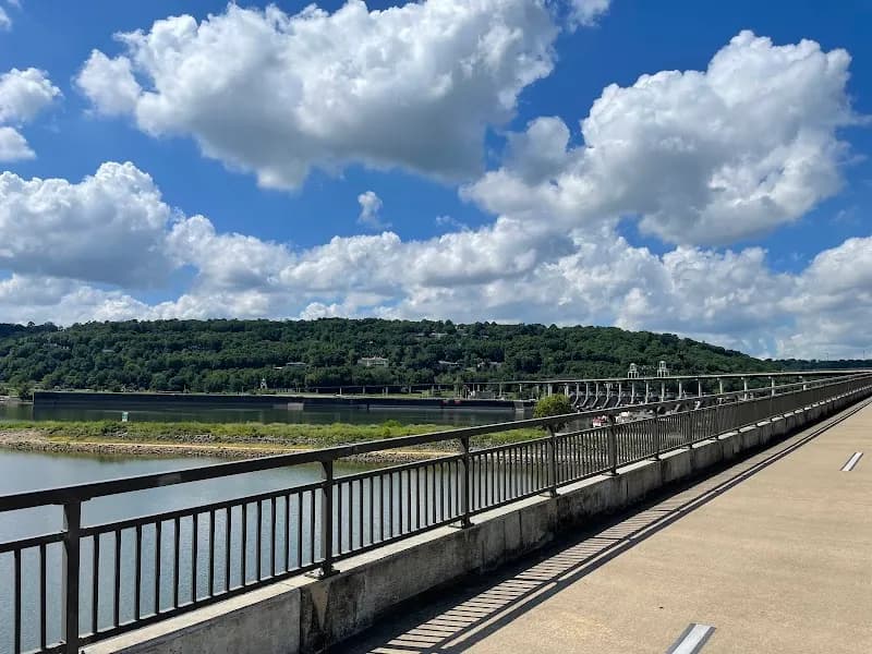 View of Big Dam Bridge in Little Rock, AR