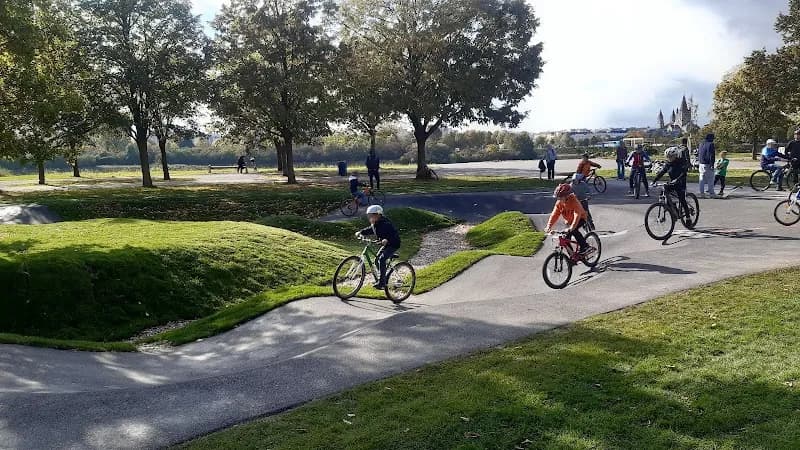 View of Bikepark Neue Donau in Groß-Enzersdorf, VIE