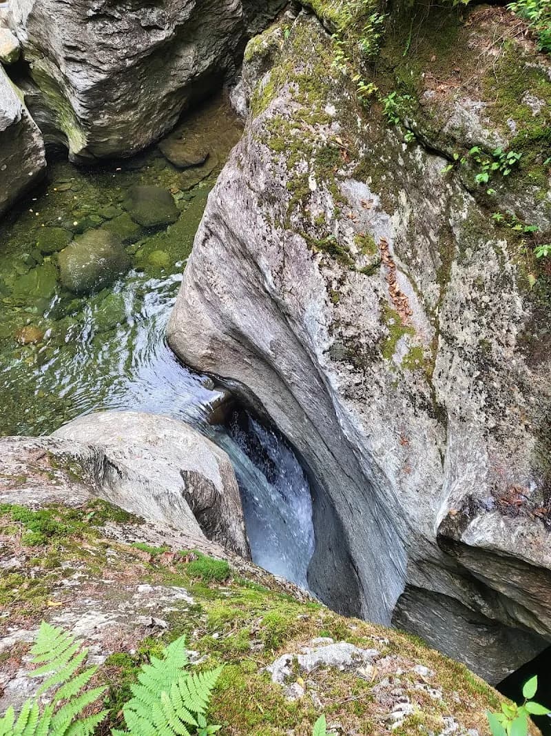 View of Bingham Falls Parking & Trailhead in Stowe, VT
