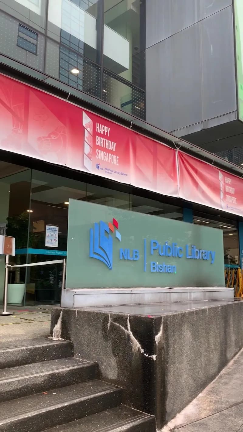 View of Bishan Library in Bishan, SG