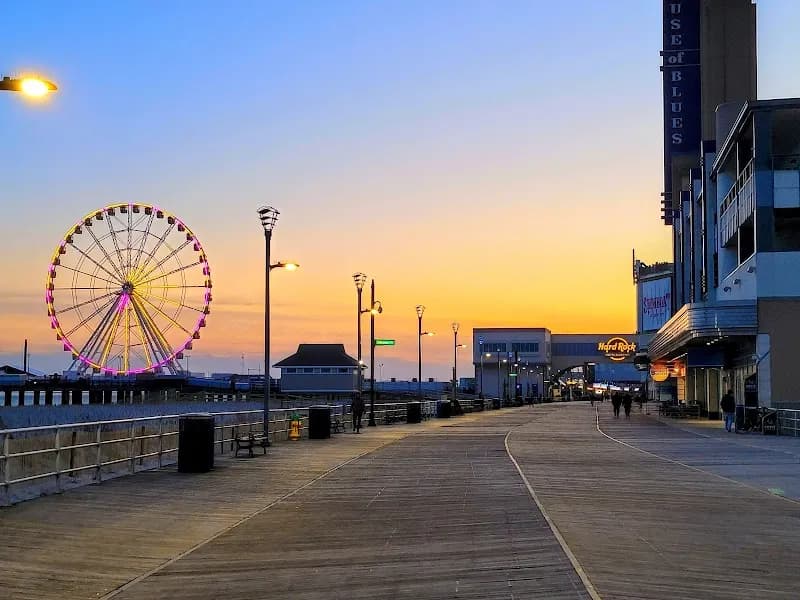 View of Boardwalk in Atlantic City, NJ