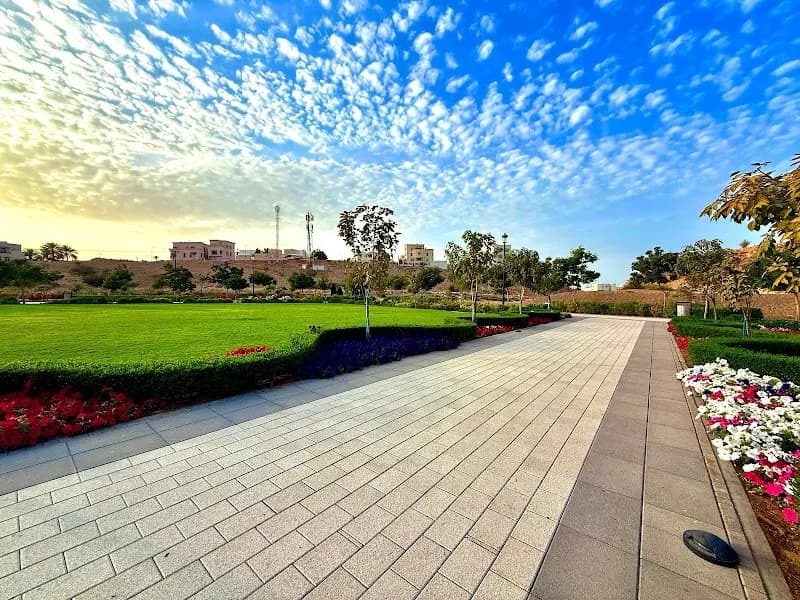 Bousher Heights Park garden in Bousher, Muscat