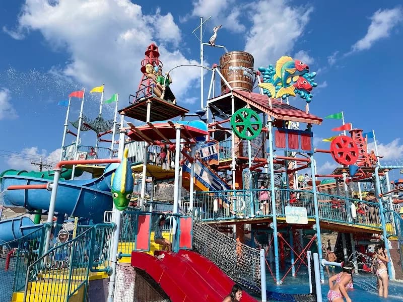 View of Breakwater Beach Waterpark at Casino Pier in Cape May, NJ