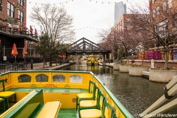 View of Bricktown Water Taxi in Oklahoma City, OK