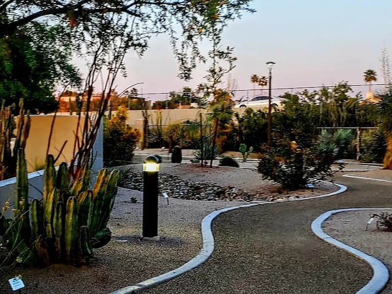 View of Brinton Desert Botanical Garden in Gilbert, AZ
