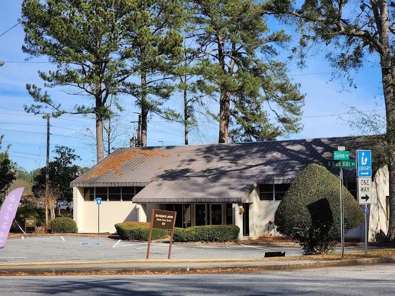 View of Brookhaven Library, DeKalb County Public Library in Brookhaven, GA