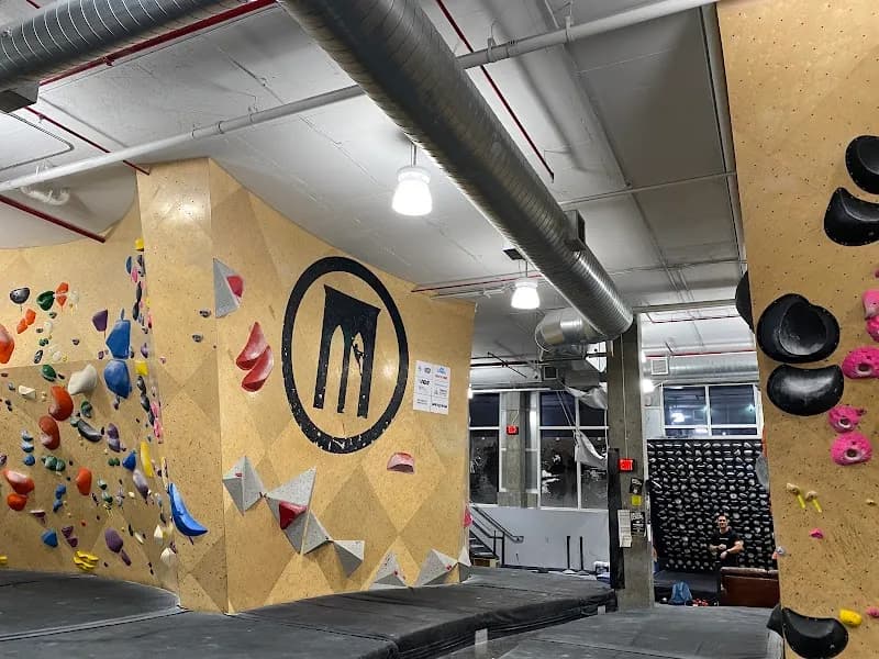 View of Brooklyn Boulders Queensbridge in New York City, NY