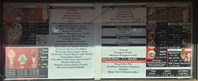 View of Bruster's Real Ice Cream in Knightdale, NC