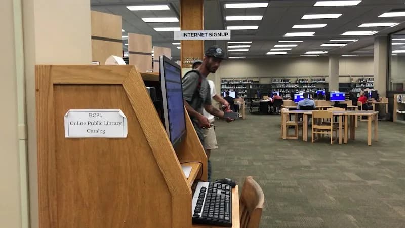 View of Buncombe County Public Libraries in Asheville, NC