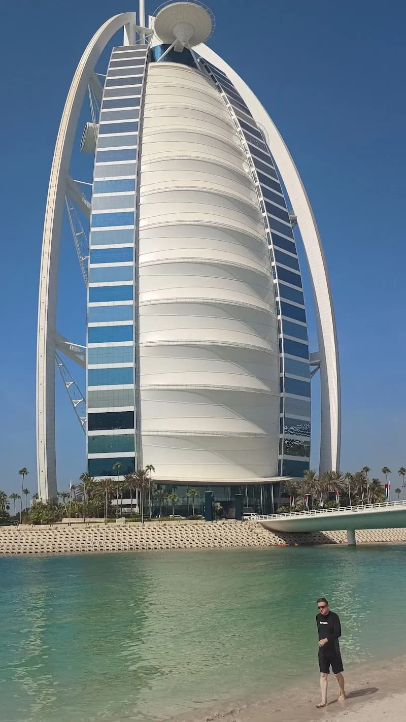 View of BURJ AL ARAB BEACH in Umm Suqeim, Dubai