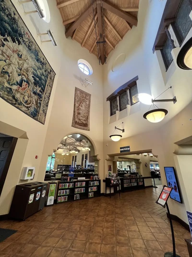 View of Burlingame Public Library in Burlingame, CA